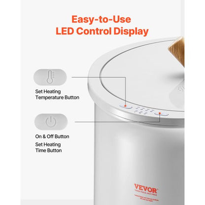 20L Handtuchwärmereimer mit LED-Licht, Timer und Temperatureinstellung, grau | EU