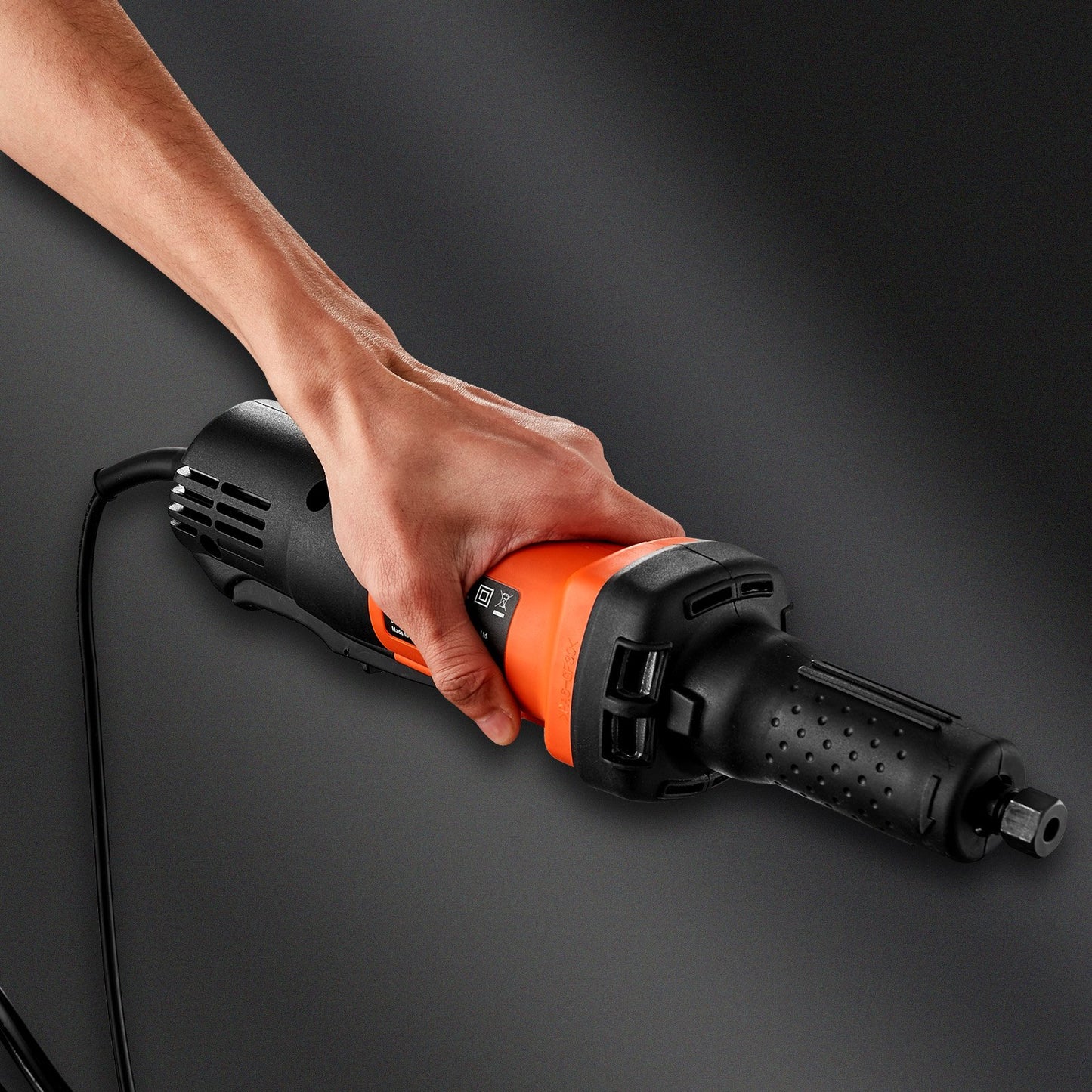 Stempelschleifer, 1/4 Zoll, robuster gerader Stempelschleifer, 30.000 U/min, 6 variable Geschwindigkeiten