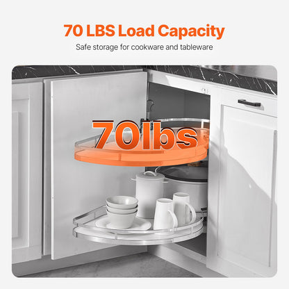 Eckschrank mit 2 Ebenen, Schwingtür rechts, Auszieh-Soft-Close-Organizer