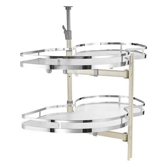 2 Tier Swing Höger Blindhörnskåp Dra ut Soft Close Organizer