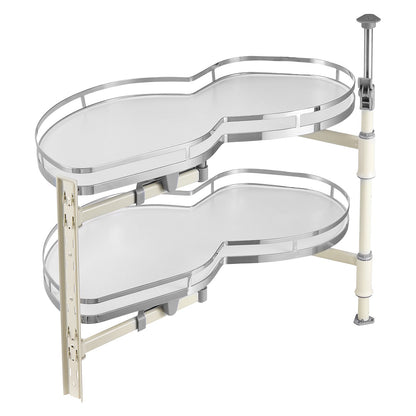 Eckschrank mit 2 Ebenen, Schwingtür links, Auszieh-Organizer mit Soft-Close-Funktion