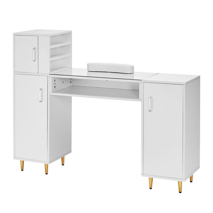 Maniküre-Tisch-Nagel-Schreibtisch-Make-up-Ankleidestation mit Handballenauflage