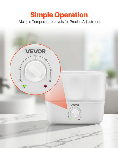 Hot Towel Warmer, 1.1 gal Small Towel Steamer with Clip & Indicator, Holds 12-15 Towels, Portable Facial Warmer Quickly Heats Up in 5 Minutes, for Spa, Barber, Manicures, Massage, Salon, White