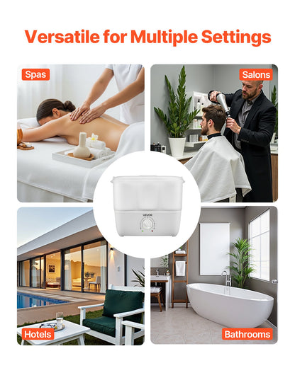 Hot Towel Warmer, 1.1 gal Small Towel Steamer with Clip & Indicator, Holds 12-15 Towels, Portable Facial Warmer Quickly Heats Up in 5 Minutes, for Spa, Barber, Manicures, Massage, Salon, White