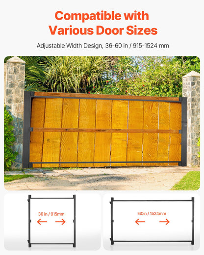 Gate Building Kit, Fits 36 to 60 in Wide Openings, Up from 6 to 7 ft High Fence, Adjustable Gate Building Kit, Anti Sag Full Gate Frame Kit with Latch Lock and Screws, for Wooden Fence, Iron