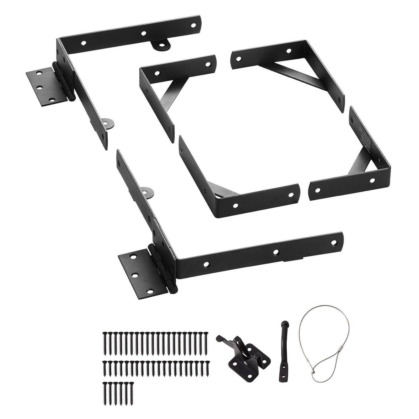 Gate Hörn Brace Bracket Anti Sag Gate Frame Hardware Kit Järn Svart