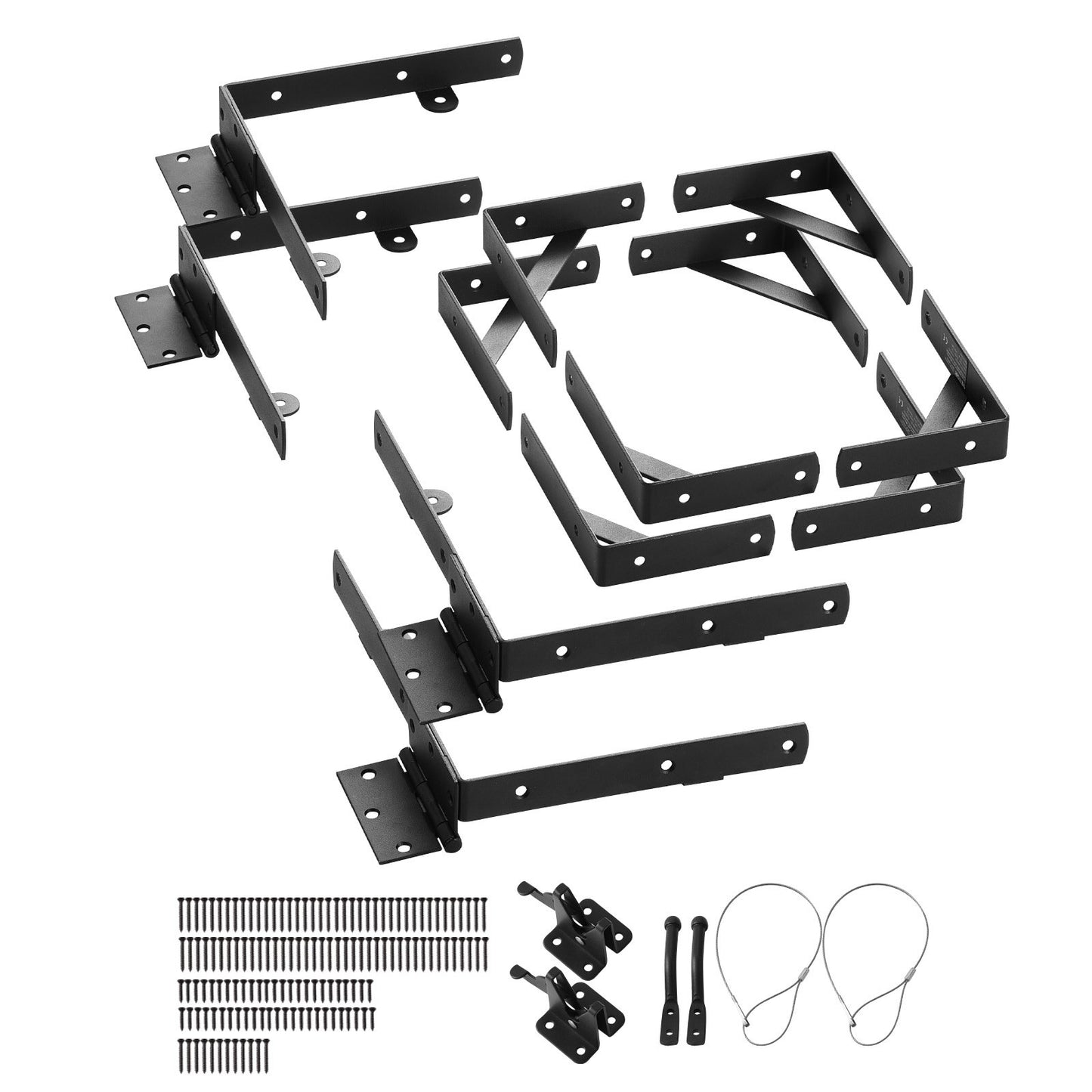Gate Corner Brace Bracket 2 Set Anti Sag Gate Frame Hardware Kit Svart