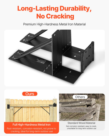 Gate Hörn Brace Bracket Anti Sag Gate Frame Hardware Kit för Stall Gate