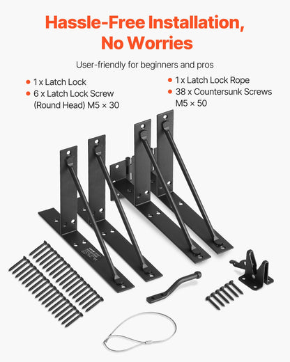 Gate Hörn Brace Bracket Anti Sag Gate Frame Hardware Kit för Stall Gate