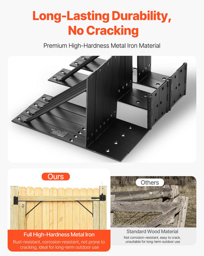 Gate Corner Brace Bracket 2 Set Anti Sag Gate Frame Hardware Kit Järn
