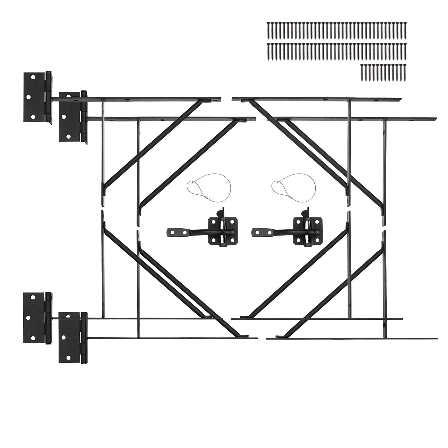 Gate Corner Brace Bracket 2 Set Anti Sag Gate Frame Hardware Kit Järn