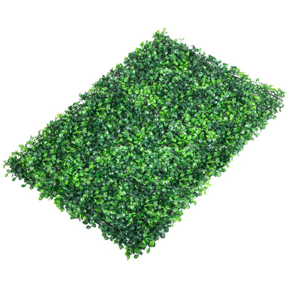 12pcs Artificial Boxwood Panel UV Boxwood Hedge Wall Panels Artificial Grass Background Wall 24X16" 4cm Green Grass Wall Fake Hedge for Decor Privacy Fence Indoor Outdoor Garden Backyard
