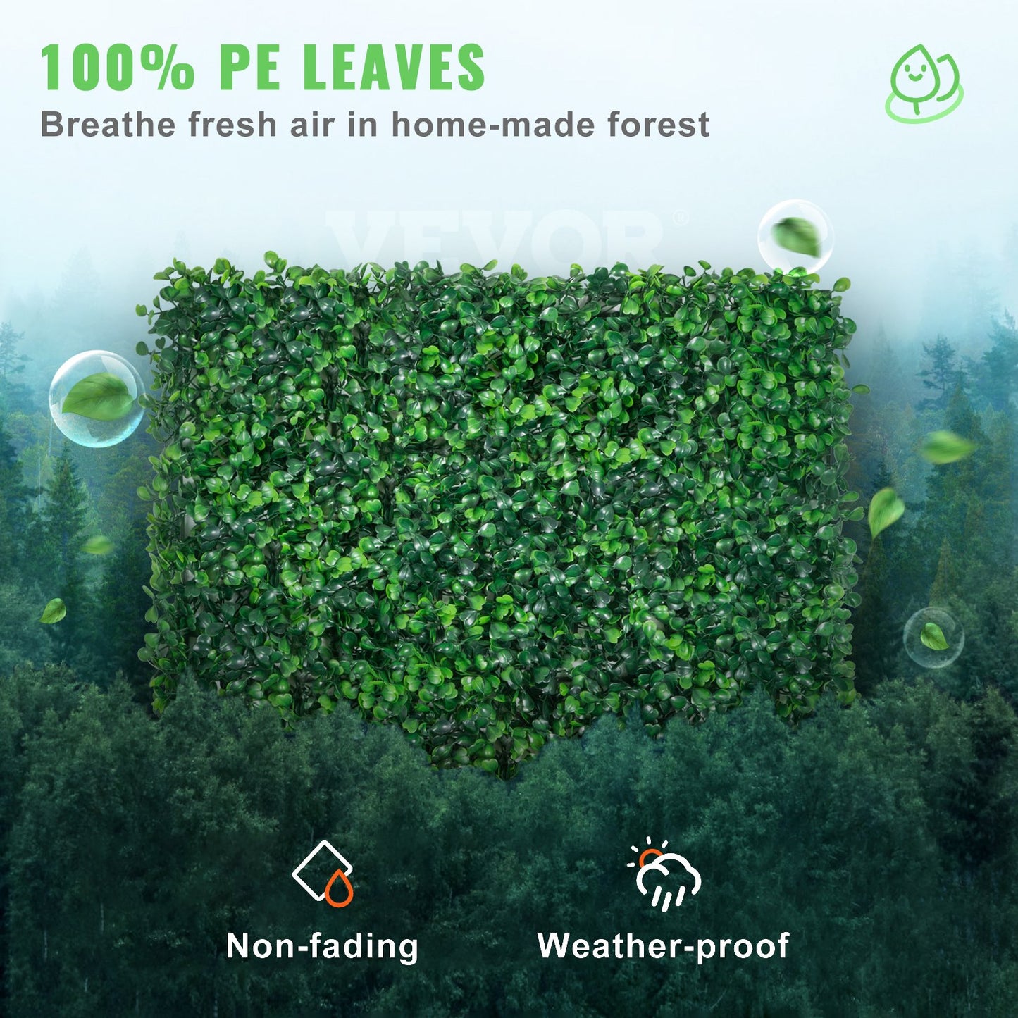 Artificial Boxwood Panel UV 24pcs Boxwood Hedge Wall Panels Artificial Grass Backdrop Wall 20\" X 20\" 4 cm Green Grass Wall Fake Hedge for Decor Privacy Fence Indoor Outdoor Garden Backyard