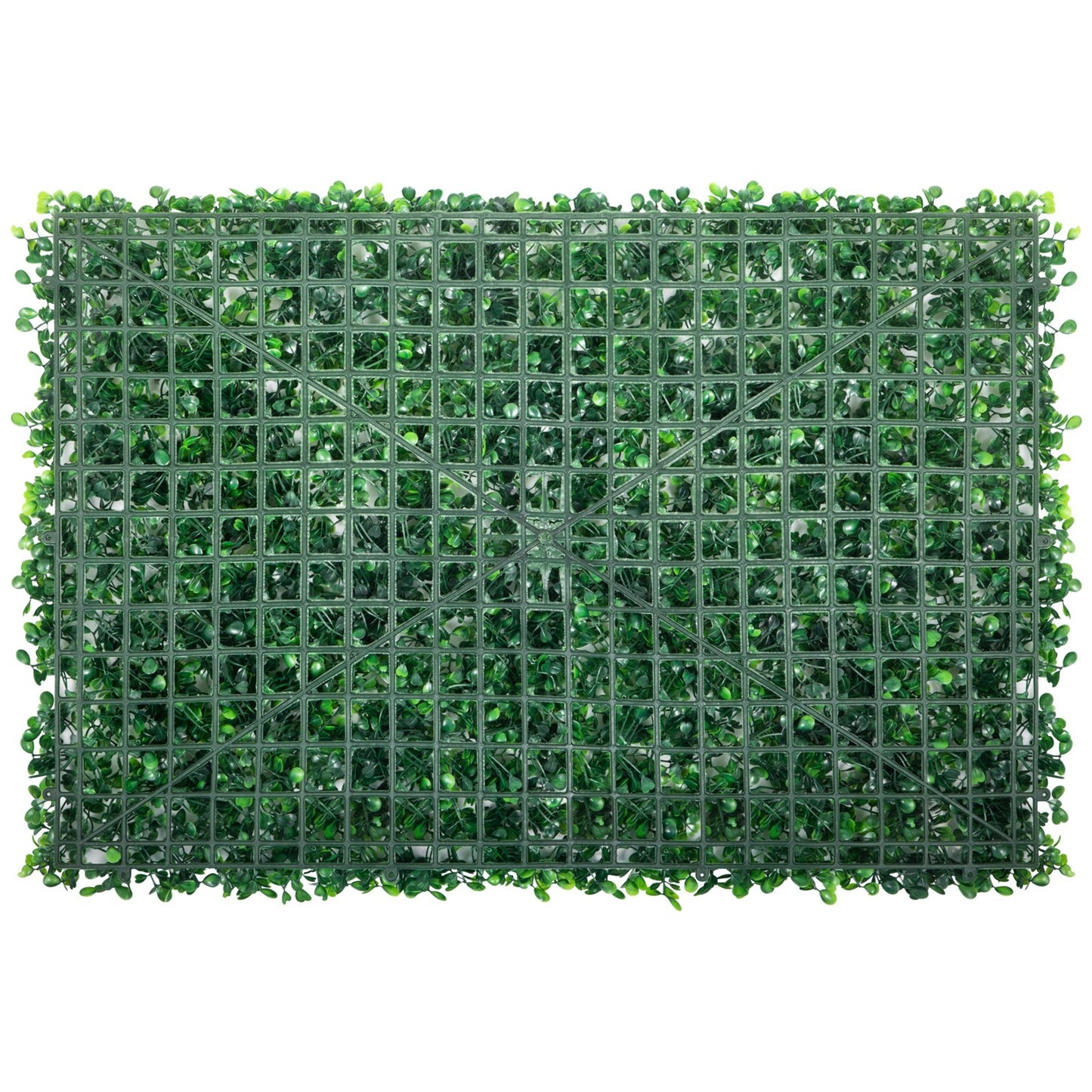 Konstgjord Buxbom Panel 24" X 16" UV 24st Buxbom Hedge Väggpaneler Konstgräs Bakgrundsvägg 4 cm Grönt gräs vägg, falsk häck för inredning Sekretess staket inomhus, utomhus trädgård bakgård