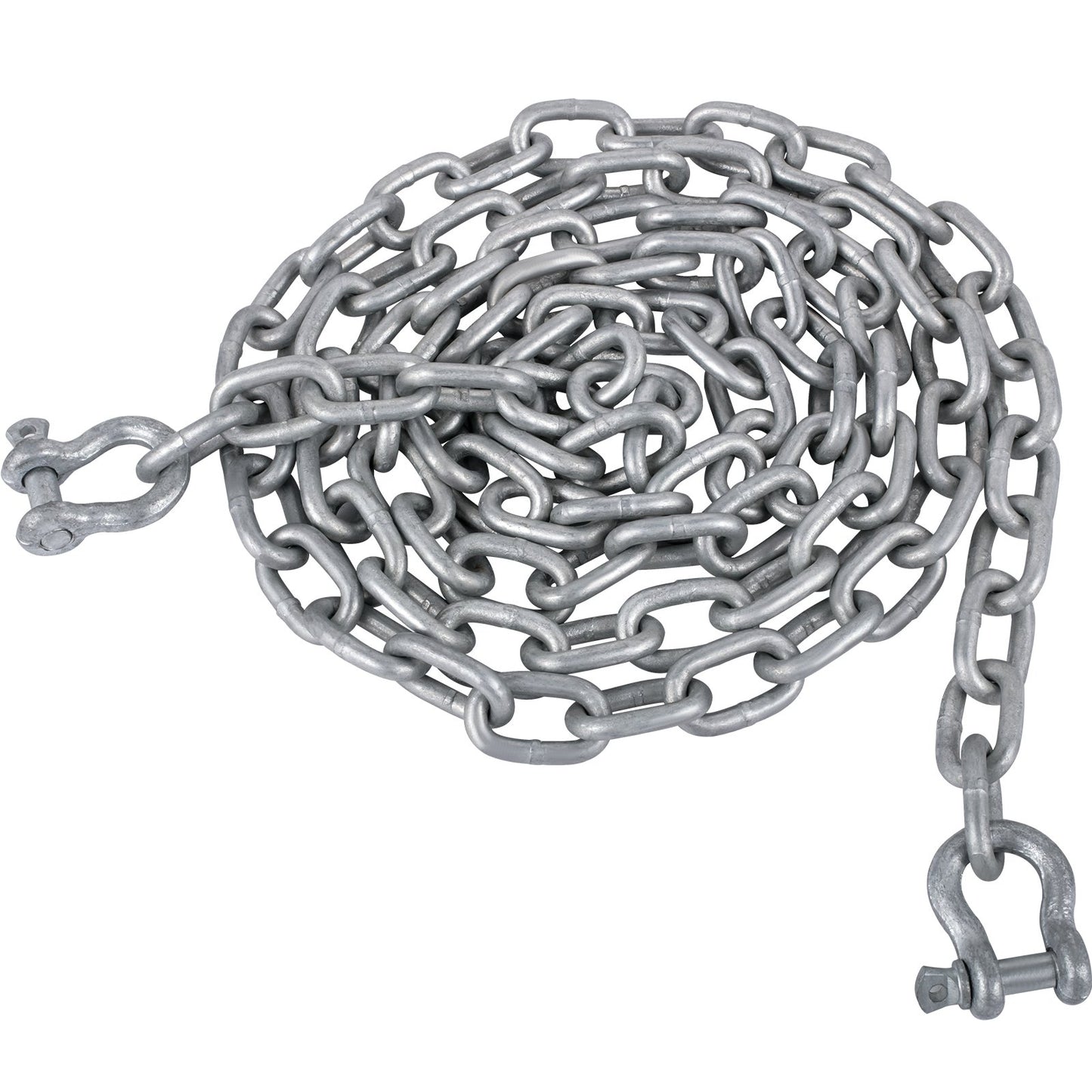 Anchor Chain, 20' x 5/16" Galvanized Steel Chain, 3/8" Anchor Chain Shackle, 11650lbs Anchor Lead Chain Breaking Load, 9460lbs Anchor Chain Shackle Breaking Load, Anchor Chain for Boats
