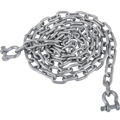 Anchor Chain, 20' x 5/16" Galvanized Steel Chain, 3/8" Anchor Chain Shackle, 11650lbs Anchor Lead Chain Breaking Load, 9460lbs Anchor Chain Shackle Breaking Load, Anchor Chain for Boats