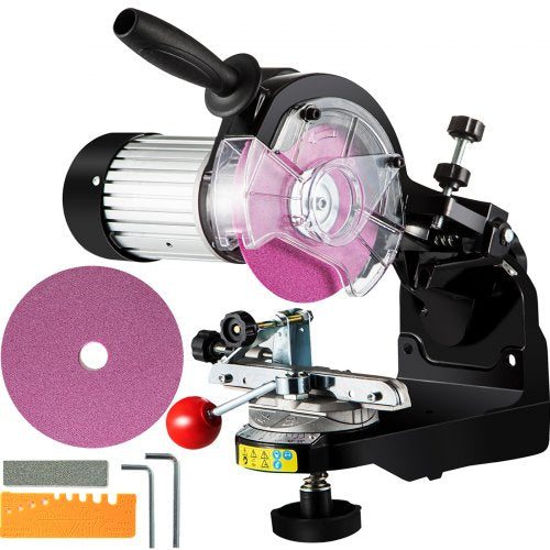 Electric Chainsaw Sharpener, 230W Professional Multi-Angle Adjustable Chain Grinder 3000RPM, Electric Chainsaw Blade Sharpener for 1/4" to 2/5" Chains