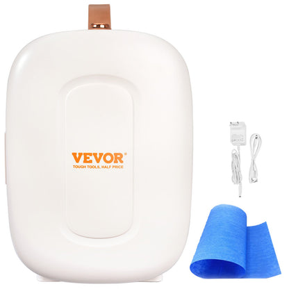 Mini-Kühlschrank, 4 l/6 Dosen, kompakter persönlicher Kühlschrank, tragbarer thermoelektrischer AC/DC-Kühl- und Wärmekühlschrank, Hautkühlschrank für Getränke, Snacks, Zuhause, Büro und Auto, CE-gekennzeichnet (weiß)