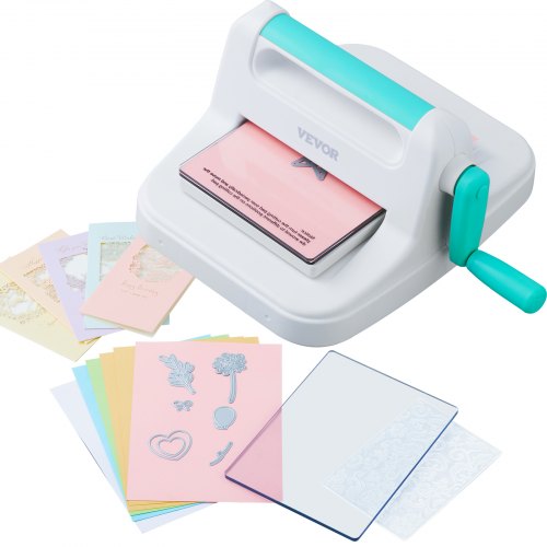 Manual Die Cutting & Embossing Machine, Portable Cut Machines, 6 inch Opening Scrapbooking Machine Full Kit Included, For Arts & Crafts, Scrapbooking, Card Making and Crafting, White