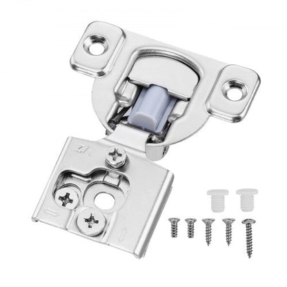Cabinet Hinges, 30 Packs Partial Overlay Kitchen Cabinet Door Hinges, 105 Degree Opening Angel Soft Close Concealed Cupboard Hinges for Framed Cabinet Type, with Mounting Screws