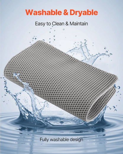 Cat Litter Mat, 30 x 24 in, Double-Layer Litter Box Mat, Non-Slip & Urine-Proof Litter-Trapping Mats for Indoor Cats, Honeycomb Design, Soft on Paws, Washable Large Kitty Mats for Floor