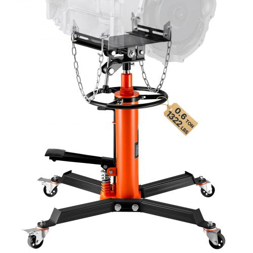 Hydraulic Transmission Jack 1322 lbs 360° Swivel Wheels For Car Lift