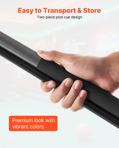 Pool Cue, 1 Piece Pool Stick, 58 inch & 21 oz Fiberglass Titanium Composite Billiard Pools Cue Stick with Multi-Layer Tip, Cues Sticks for Professional Pool Table, Bar, Home Pool Games, Office