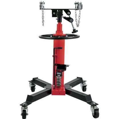 Gearbox Jack, 3/5 Ton/1322 lbs Capacity Hydraulic Telescopic Gearbox Jack, 2-Stage Floor Jack Stand with Foot Pedal, 360° Swivel Wheel, Garage/Shop Lift, Red