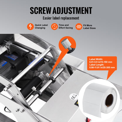 MT-50 halbautomatische Etikettiermaschine für runde Flaschen, einstellbare Etikettiermaschine 50 Stück/min Etikettenapplikator für Flaschen 12-90 mm