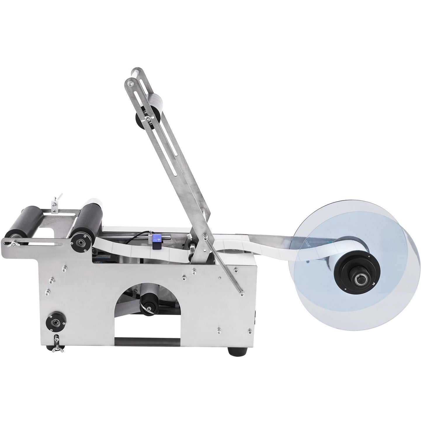 MT-50 halbautomatische Etikettiermaschine für runde Flaschen, einstellbare Etikettiermaschine 50 Stück/min Etikettenapplikator für Flaschen 12-90 mm