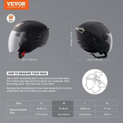 3/4-Face Motorradhelm Motocross Helm mit Bluetooth Slot