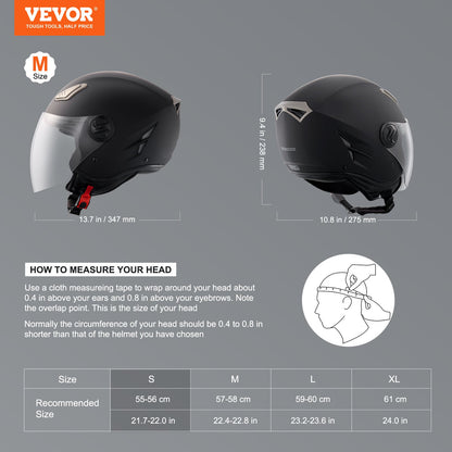 3/4-Face Motorradhelm Motocross Helm mit Bluetooth Slot