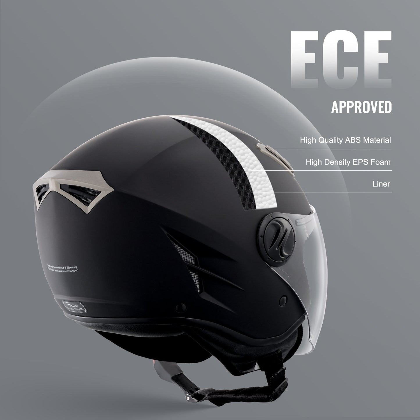 3/4-Face Motorradhelm Motocross Helm mit Bluetooth Slot