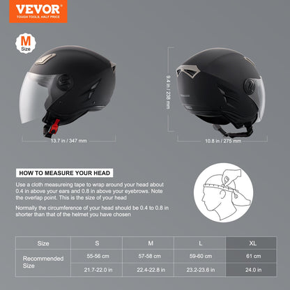 3/4-Face Motorradhelm Motocross Helm mit Bluetooth Slot
