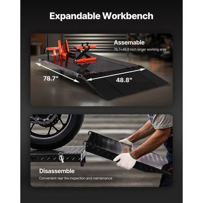 Motorradheber 1500lb Pneumatischer Motorradständer Abnehmbare Werkbank | EU