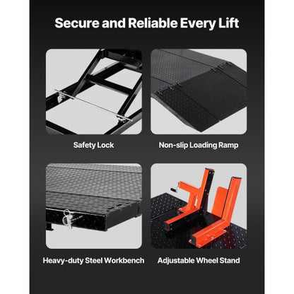 Motorradheber 1500lb Pneumatischer Motorradständer Abnehmbare Werkbank | EU