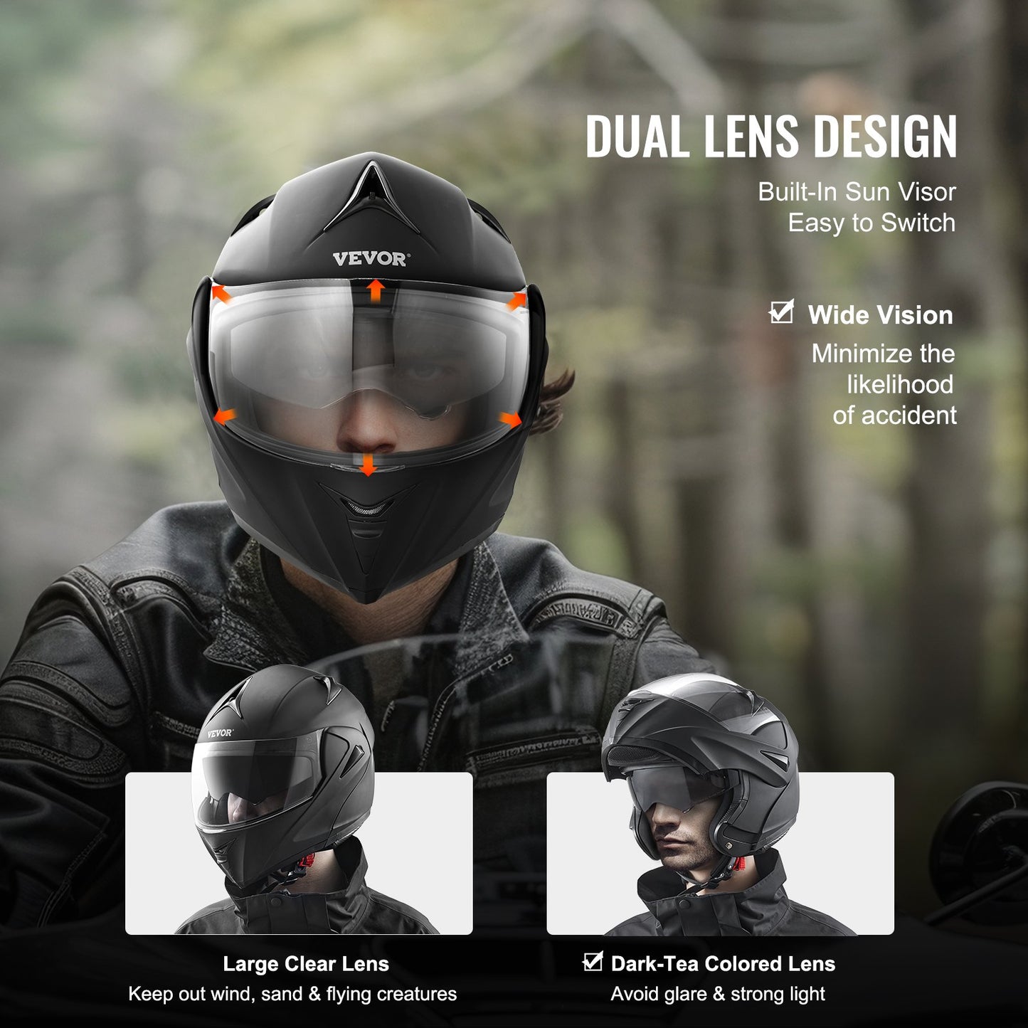 Unmasked Motorradhelm Motocross Helm mit Bluetooth Slot
