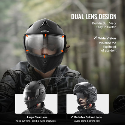 Unmasked Motorradhelm Motocross Helm mit Bluetooth Slot