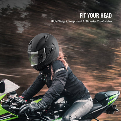 Unmasked Motorradhelm Motocross Helm mit Bluetooth Slot