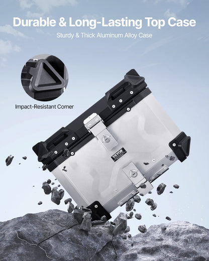 45L Motorrad-Topcase Universal-Motorrad-Heckbox mit Lederfutter