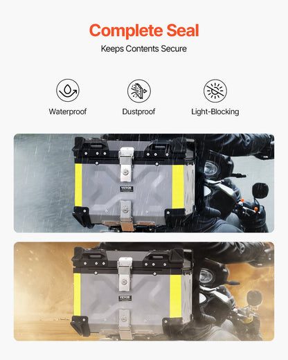 45L Motorrad-Topcase Universal-Motorrad-Heckbox mit Lederfutter