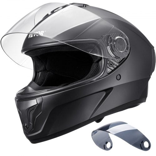 Motorcycle Helmet, Full Face, Smart Street ABS & High Density Helmet with Bluetooth Slot & Interchangeable Lens, DOT Approved Comfortable Motocross Helmet, Fit for Youth & Adults