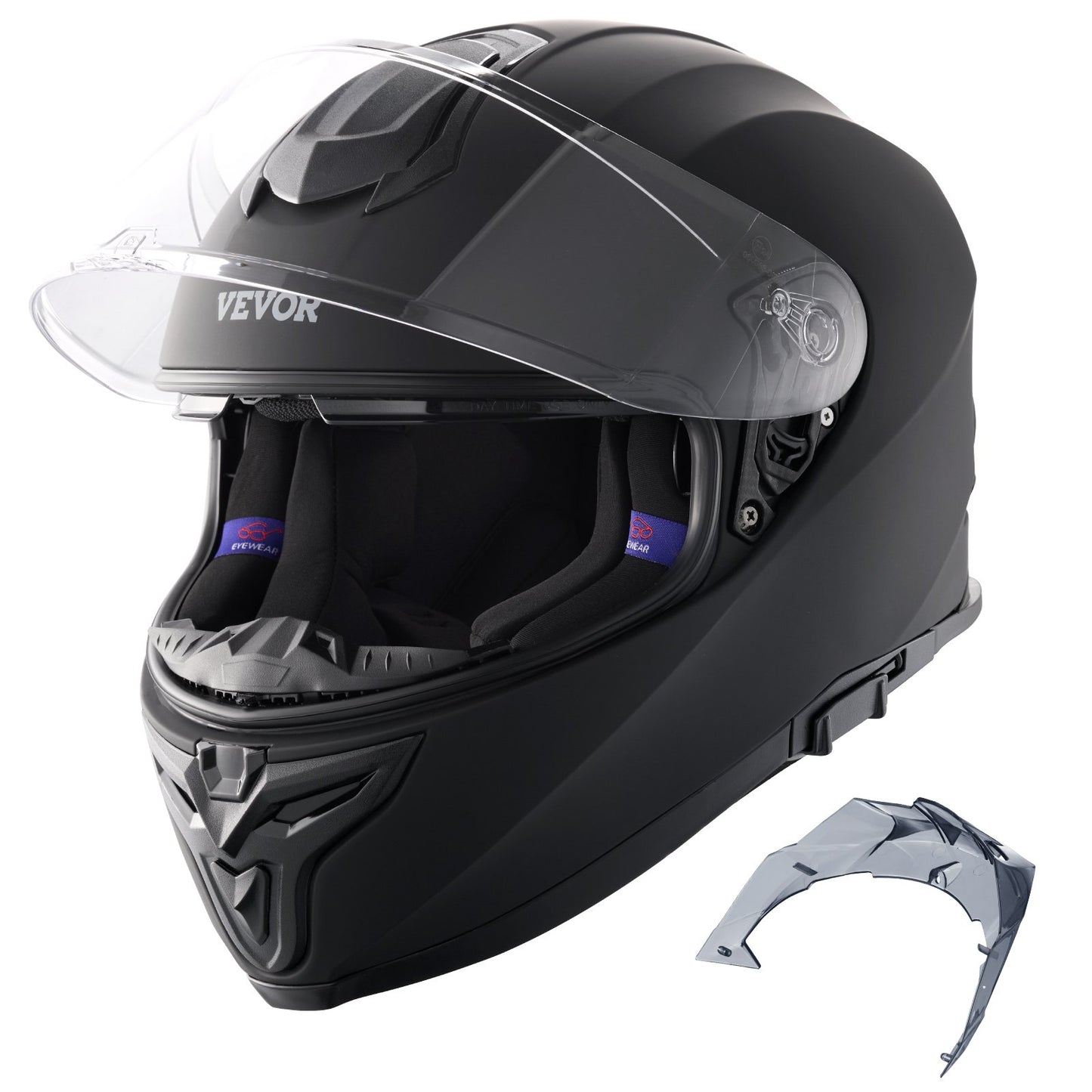 Full Face Motorcykelhjälm Motocrosshjälm med Bluetooth Slot