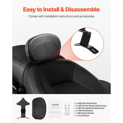 Motorrad Rückenlehne Sissy Bar für Harley-Davidson Touring 310mm | EU