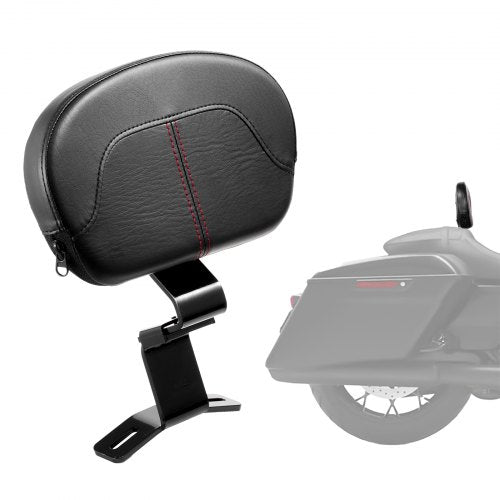 Motorcycle Backrest Sissy Bar, Compatible with Harley-Davidson Touring Street Glide, Road Glide, and Road King, 12.2-Inch Height Detachable Rider Backrest, Black