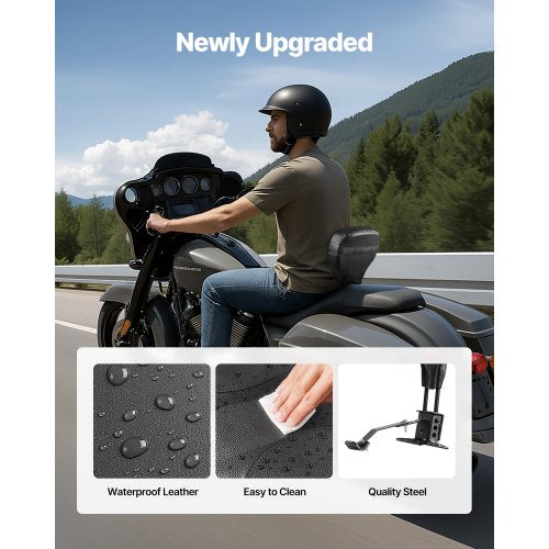 Motorrad Sissy Bar, Rückenlehne, für Harley Touring Modelle 2009-2024