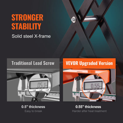 Motorcycle Lift, 500 kg Motorcycle Center Scissor Lift Jack with Saddle & Safety Pin, Steel Motorcycle Jack Hoist Stand for Street Bikes, Cruiser Bikes, Touring Motorcycles