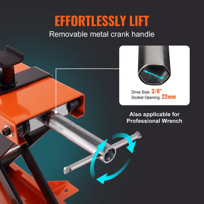 Motorcycle Lift, 500 kg Motorcycle Center Scissor Lift Jack with Saddle & Safety Pin, Steel Motorcycle Jack Hoist Stand for Street Bikes, Cruiser Bikes, Touring Motorcycles