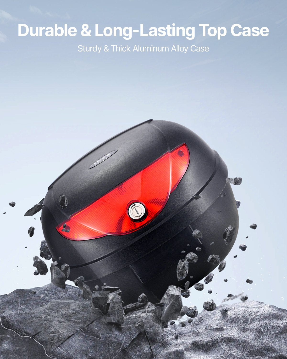 24L Motorrad-Topcase Universal Motorradheck mit reflektierendem Panel