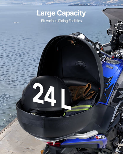 24L Motorrad-Topcase Universal Motorradheck mit reflektierendem Panel